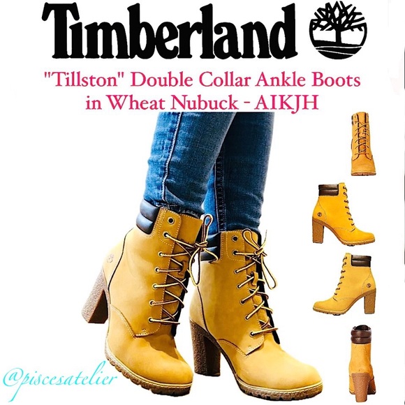 Timberland Tillston 6” Double Collar Boot in Wheat Nubuck or Black (TB0A1KJH231) - Picture 3 of 16